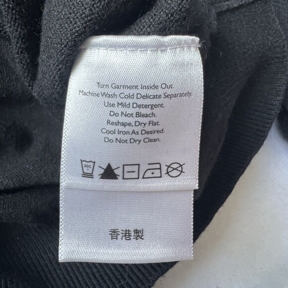 Eddie Bauer V-Neck Sweater Mens XL Black Cashmere Blend Soft Cozy Preppy Casual - Picture 11 of 14